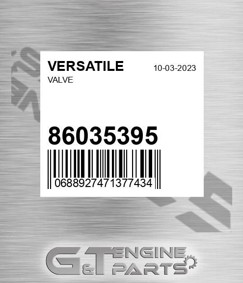 86035395 Valve