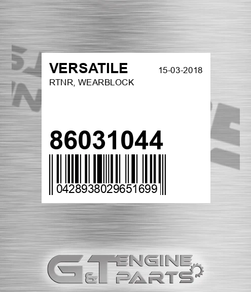 86031044 VERSATILE Rtnr, Wearblock