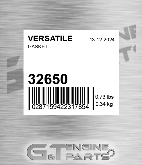 32650 VERSATILE Gasket