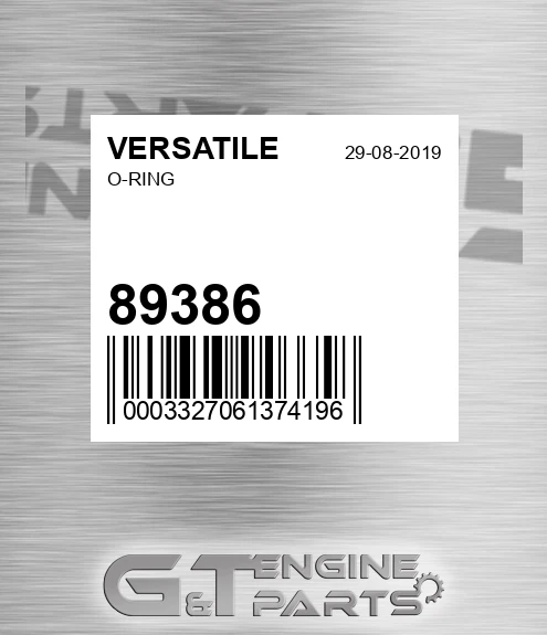 89386 VERSATILE O-ring
