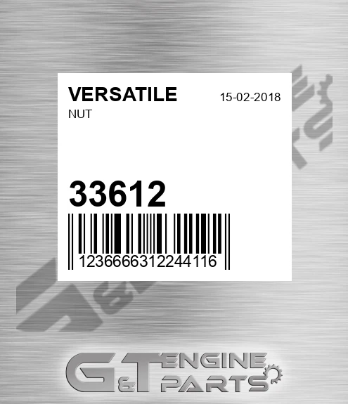 33612 VERSATILE Nut