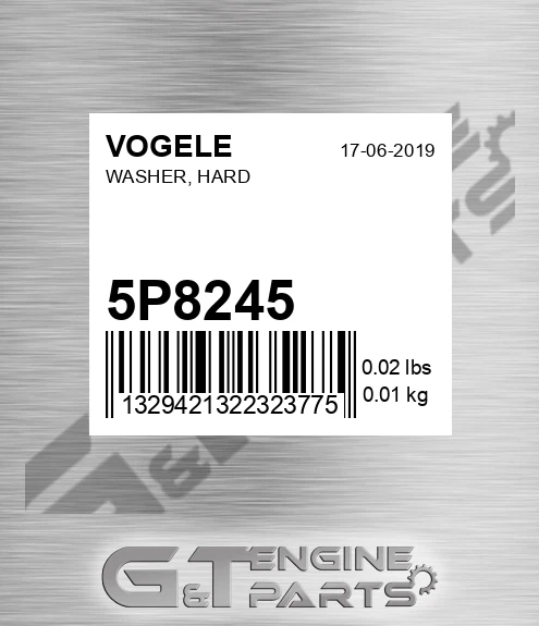 5P8245 VOGELE Washer, Hard