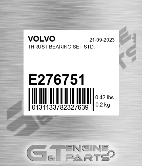 E276751 VOLVO Thrust Bearing Set Std.