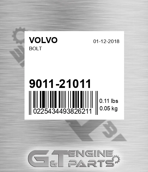 9011-21011 Bolt for VOLVO