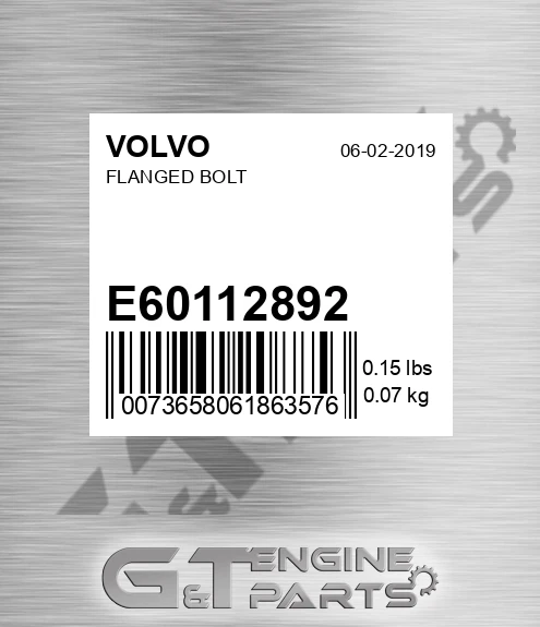 E60112892 Flanged Bolt