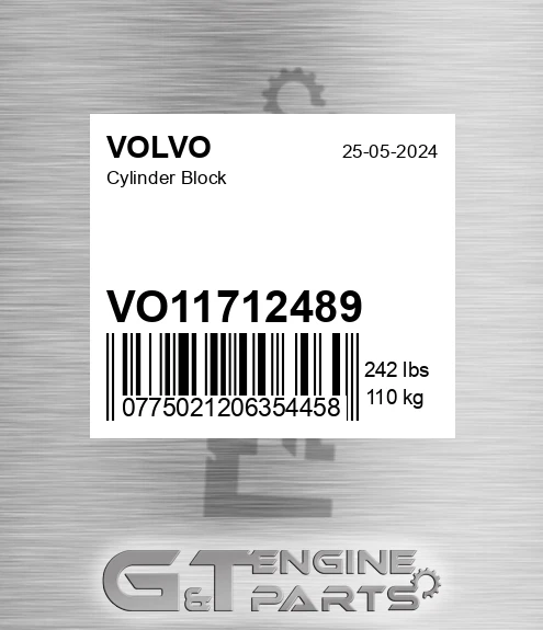 VO11712489 Cylinder Block for VOLVO