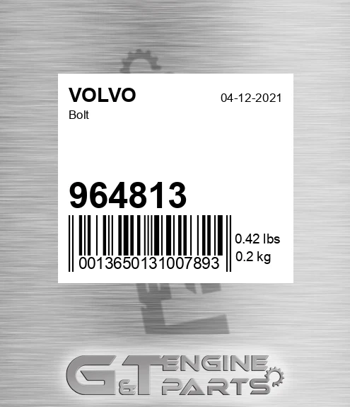964813 VOLVO Bolt
