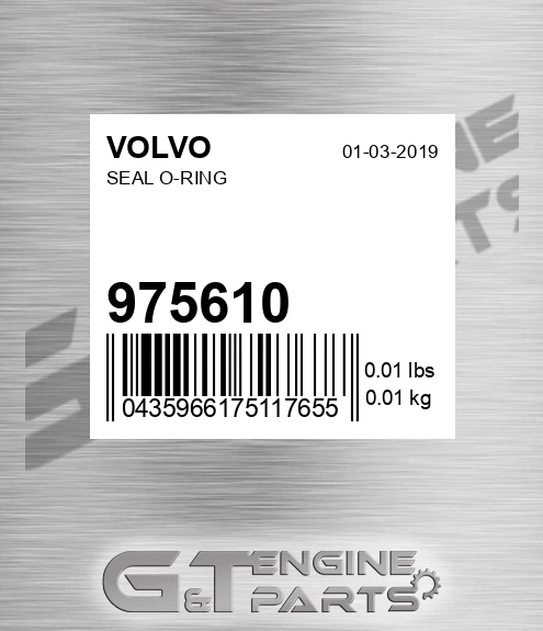 975610 Seal O-ring