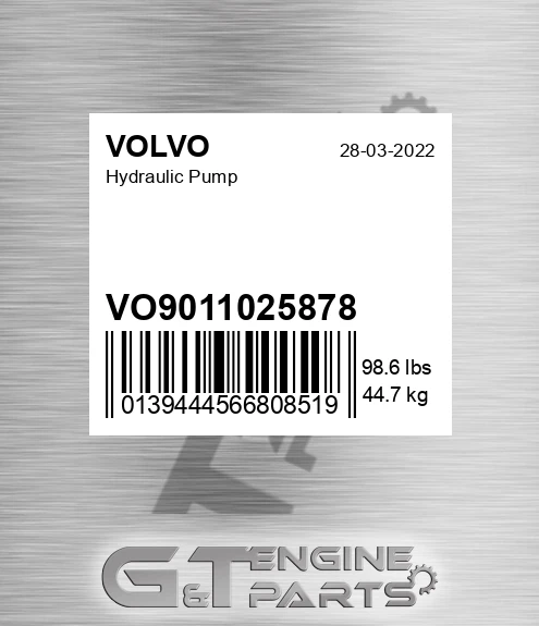 VO9011025878 Hydraulic Pump for VOLVO