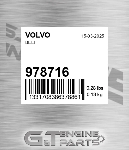 978716 VOLVO Belt