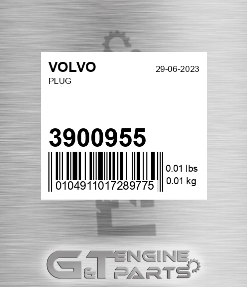 3900955 VOLVO Plug