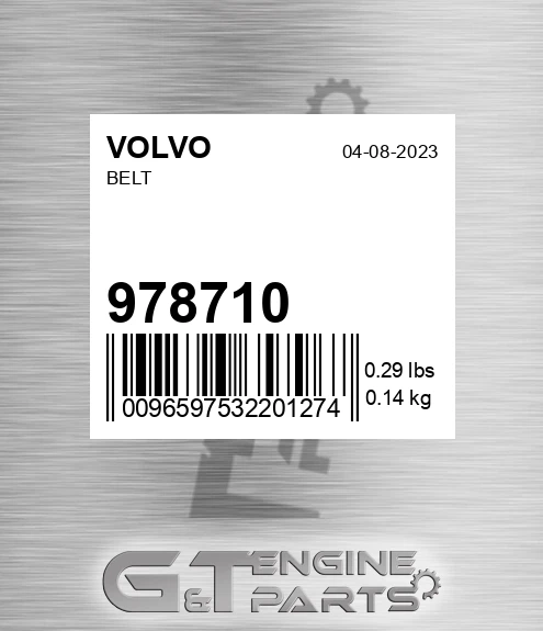 978710 VOLVO Belt