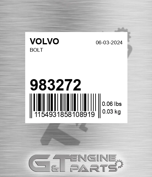 983272 Bolt for VOLVO