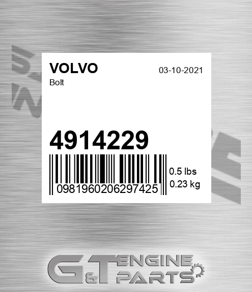 4914229 Bolt for VOLVO