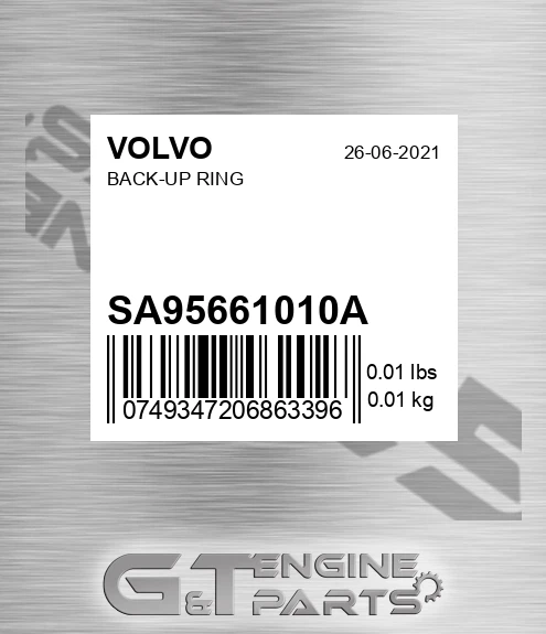SA9566-1010A Back-up Ring for VOLVO