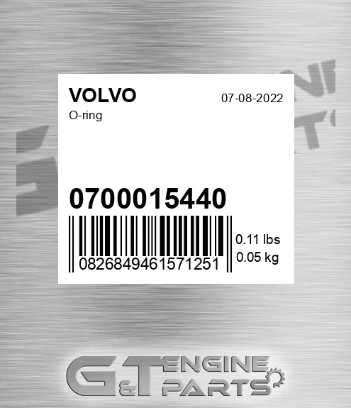 0700015440 O-ring for VOLVO