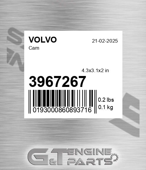 3967267 VOLVO Cam