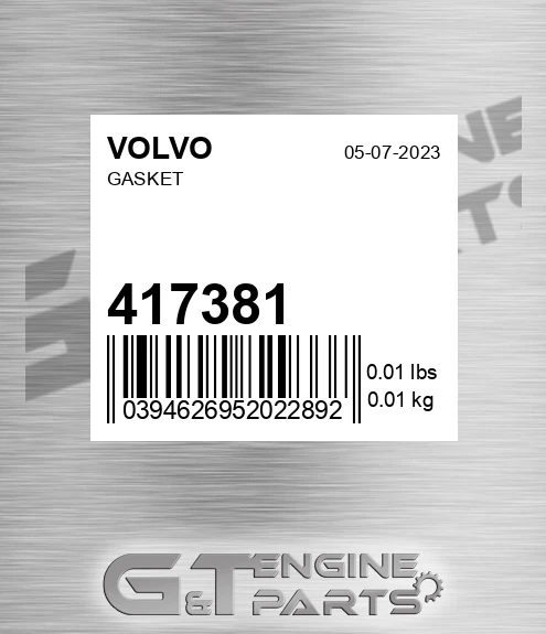 417381 Gasket for VOLVO