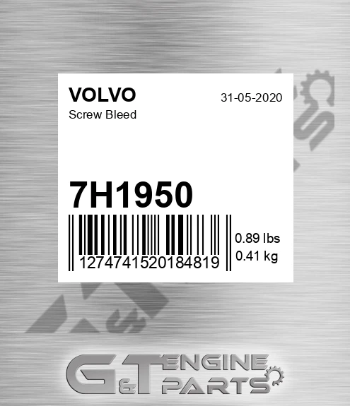 7H1950 Screw Bleed