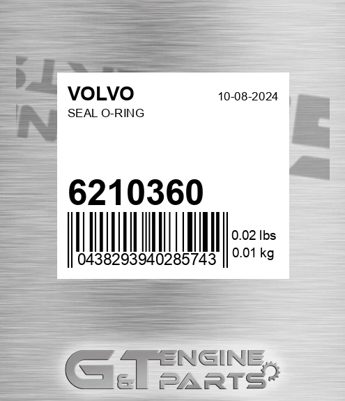 6210360 Seal O-ring