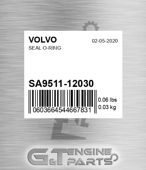 SA9511-12030 Seal O-ring for VOLVO