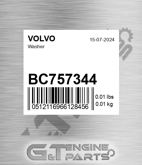 BC757344 Washer for VOLVO