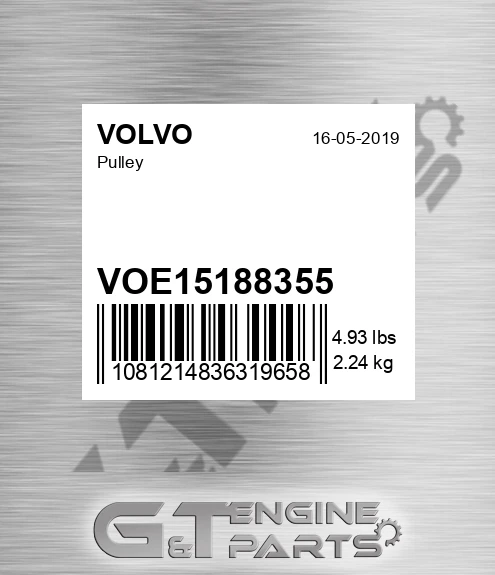VOE15188355 Pulley for VOLVO