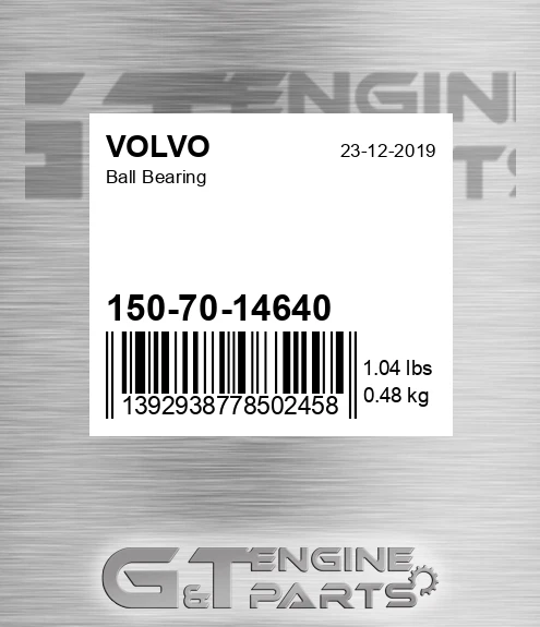 150-70-14640 Ball Bearing for VOLVO