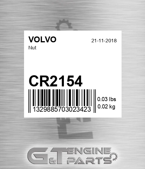 CR2154 VOLVO Nut