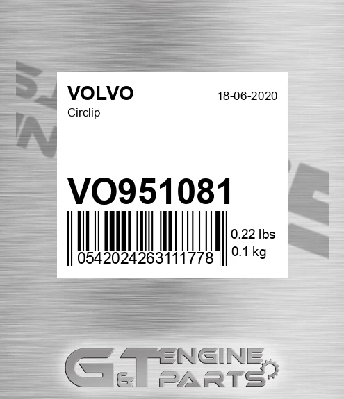 VO951081 Circlip for VOLVO