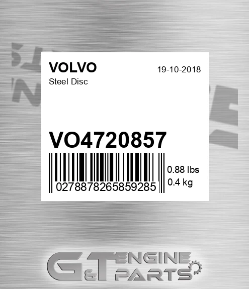 VO4720857 Steel Disc for VOLVO