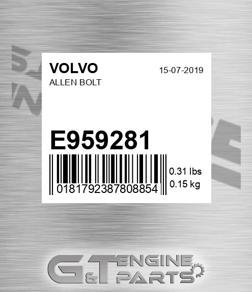 E959281 VOLVO Allen Bolt