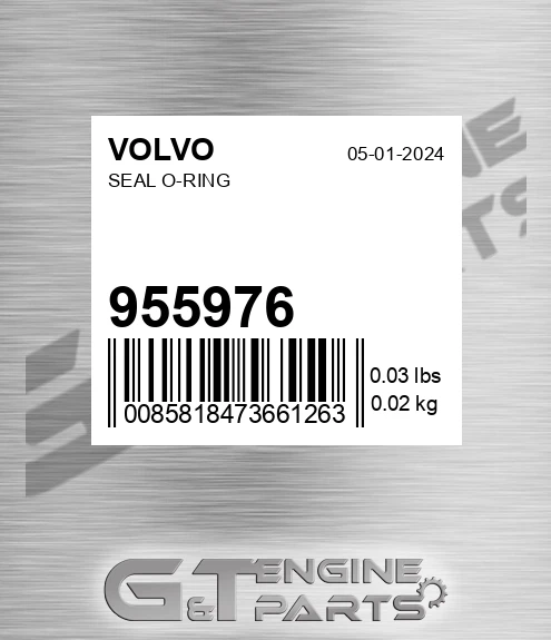 955976 Seal O-ring for VOLVO
