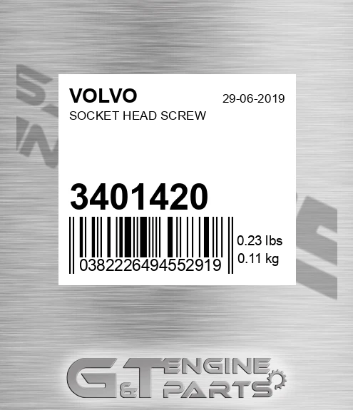 3401420 VOLVO Socket Head Screw