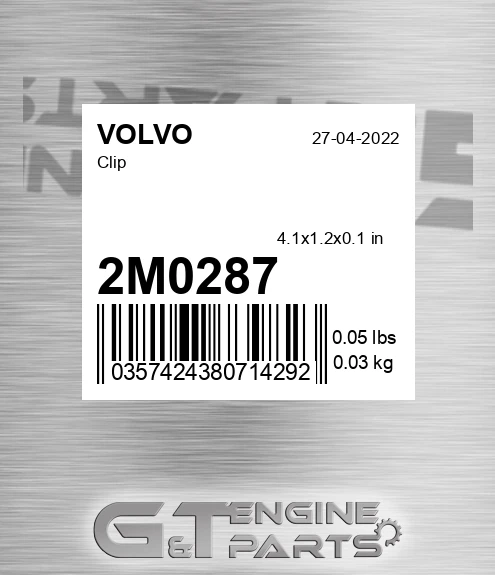 2M0287 Clip