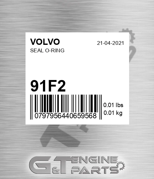 91F2 Seal O-ring