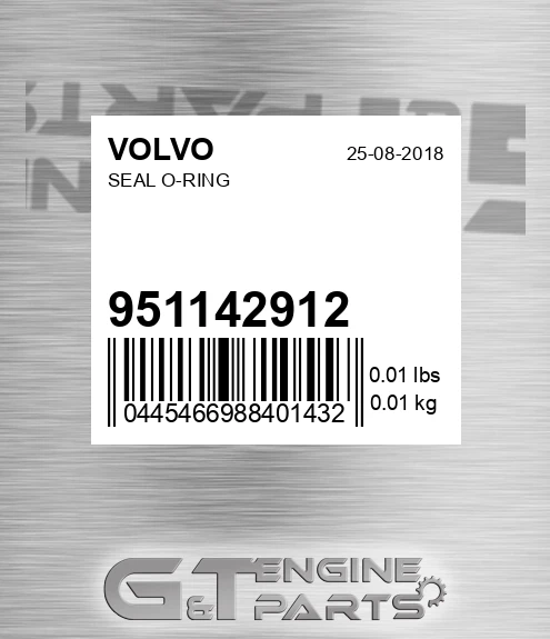 951142912 Seal O-ring for VOLVO