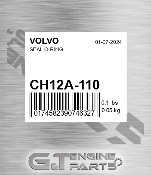 CH12A-110 Seal O-ring for VOLVO