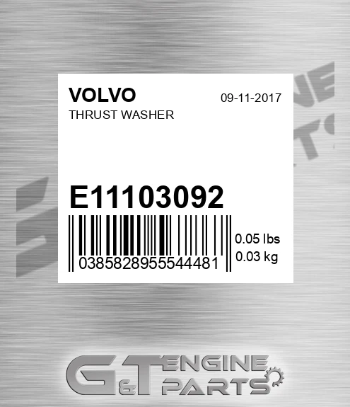 E11103092 Thrust Washer for VOLVO