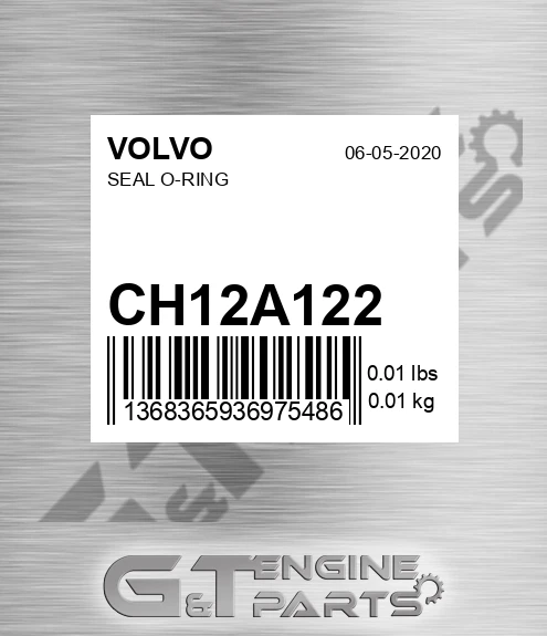CH12A-122 Seal O-ring for VOLVO