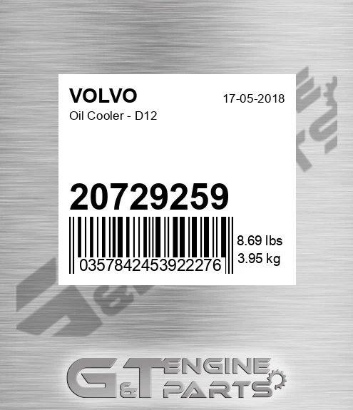20729259 VOLVO Oil Cooler - D12