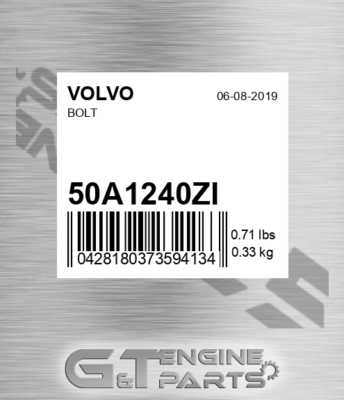 50A1240ZI Bolt