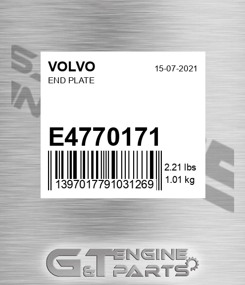 E4770171 VOLVO End Plate