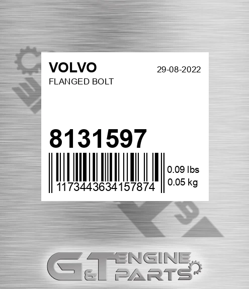 8131597 Flanged Bolt for VOLVO