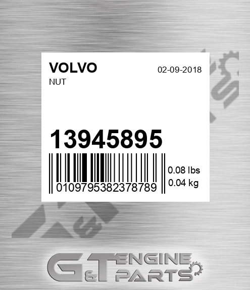 13945895 VOLVO Nut