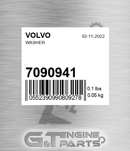 7090941 Washer for VOLVO