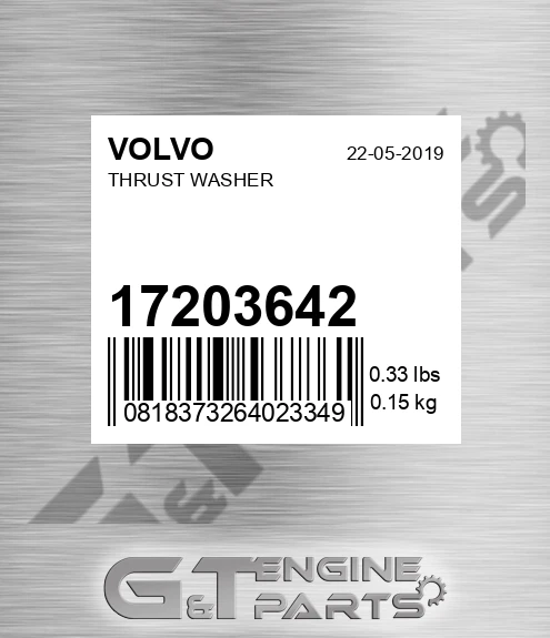 17203642 Thrust Washer for VOLVO