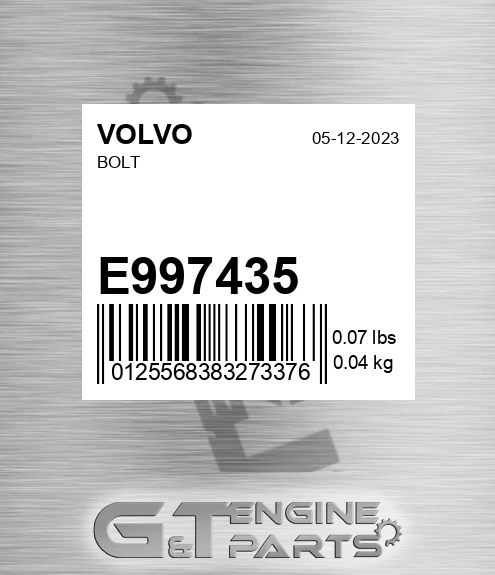 E997435 Bolt for VOLVO