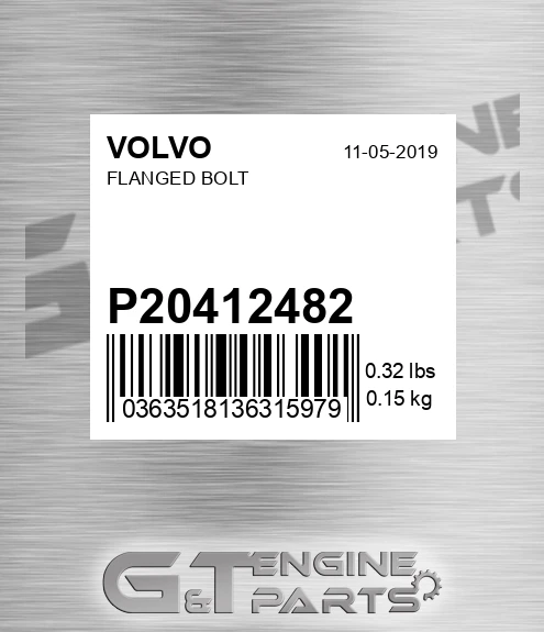 P20412482 Flanged Bolt for VOLVO