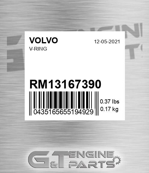 RM13167390 V-ring for VOLVO